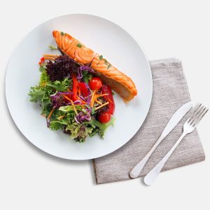 Spaghetti with grilled mackerel